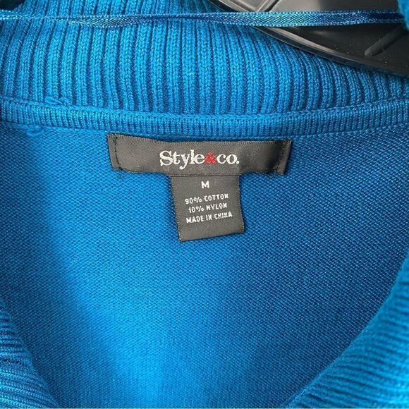 Style & Co Women’s Button Front 3/4 Sleeve Cardigan Sweater size M - Picture 2 of 3